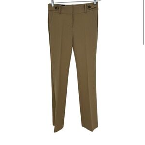 NEW Ann Taylor Pants 4 Devin Flare Leg Tan Career Work Office Preppy Classic
